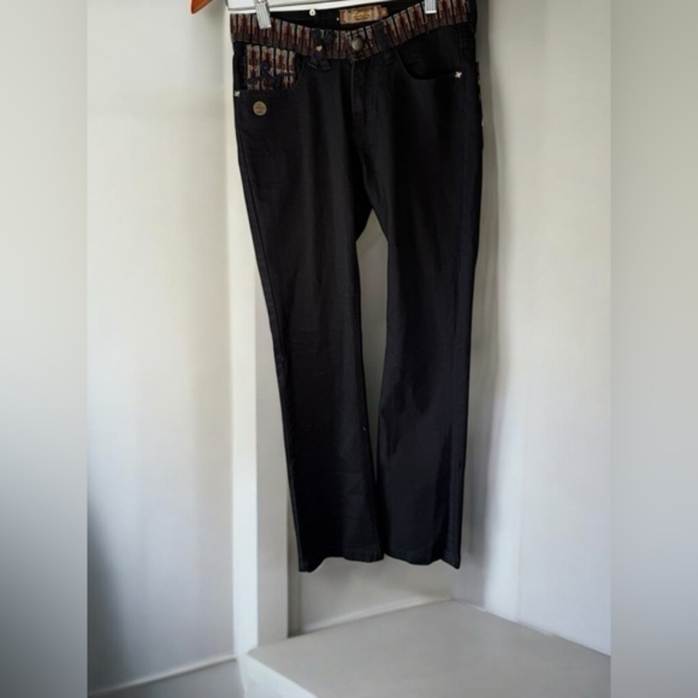 Vintage Luxirie Labor Of Love Jeans Denim Womens Size 26 Embroidered Pockets